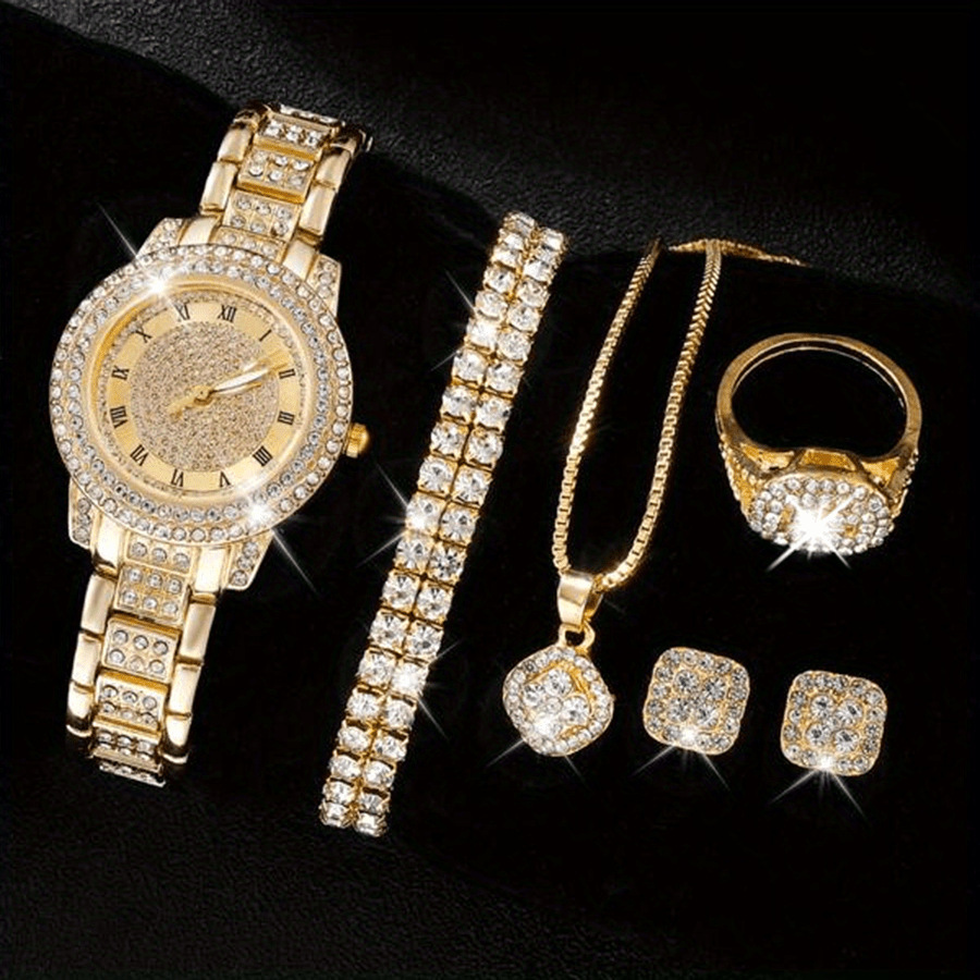 Golden multi-diamond starry roman set (without gift box)