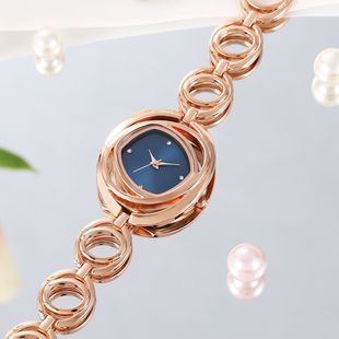 Rose gold shell blue surface