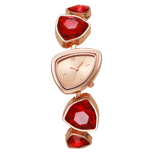 Rose gold shell red diamond
