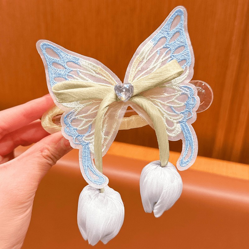 Super fairy tulip hairpin blue