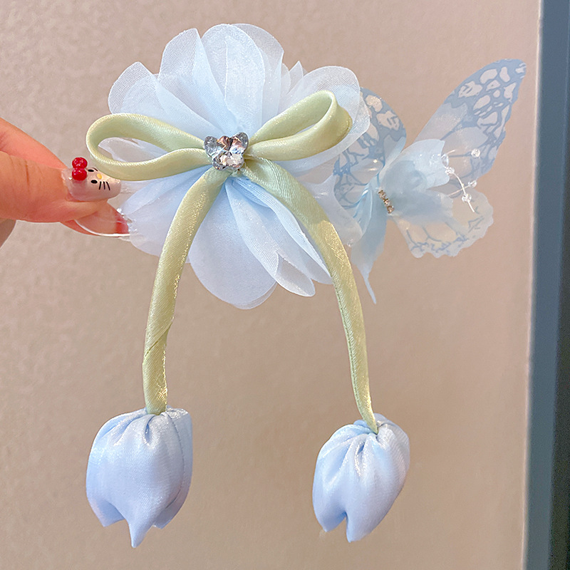 Flower shadow blue butterfly