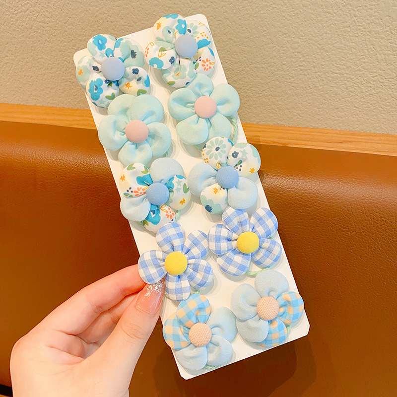 4 lake blue flowers 10-no cardboard