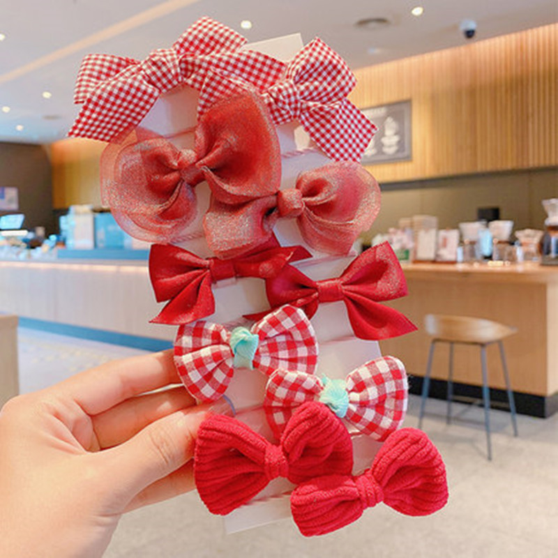 5 red bow hair rope 10-no jam
