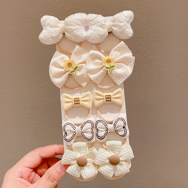 3 Flower Bow 10 Piece Set-No Jam