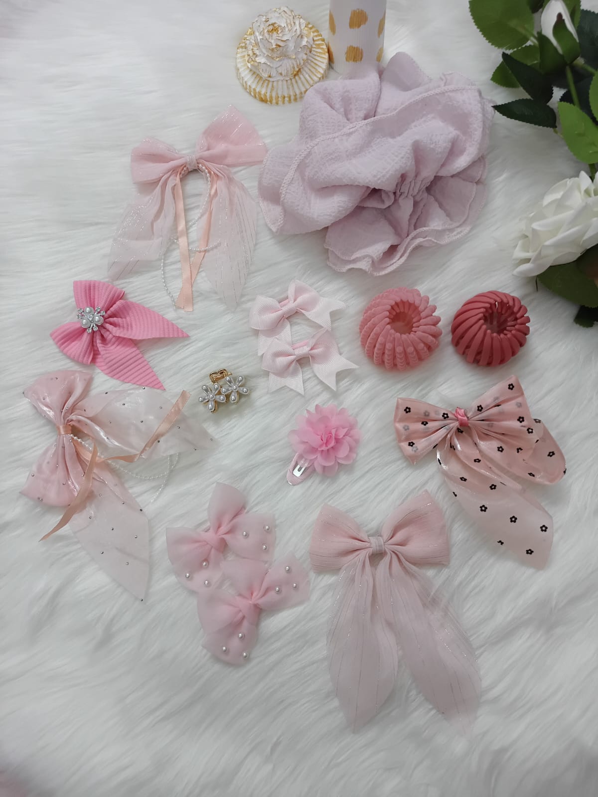 Intestine hair+Bow Hairpin+Cross Border combo 2